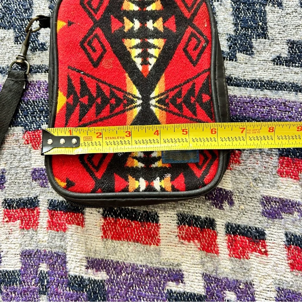 Vintage red Pendleton planner jacket with zippers and 6 ring binder loops
